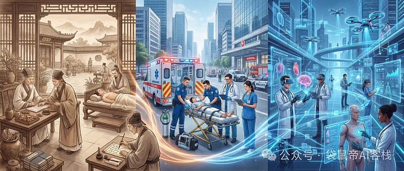 医疗进化史诗三栏图