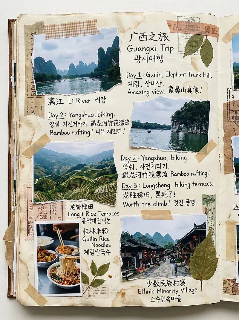 多语言手账创作