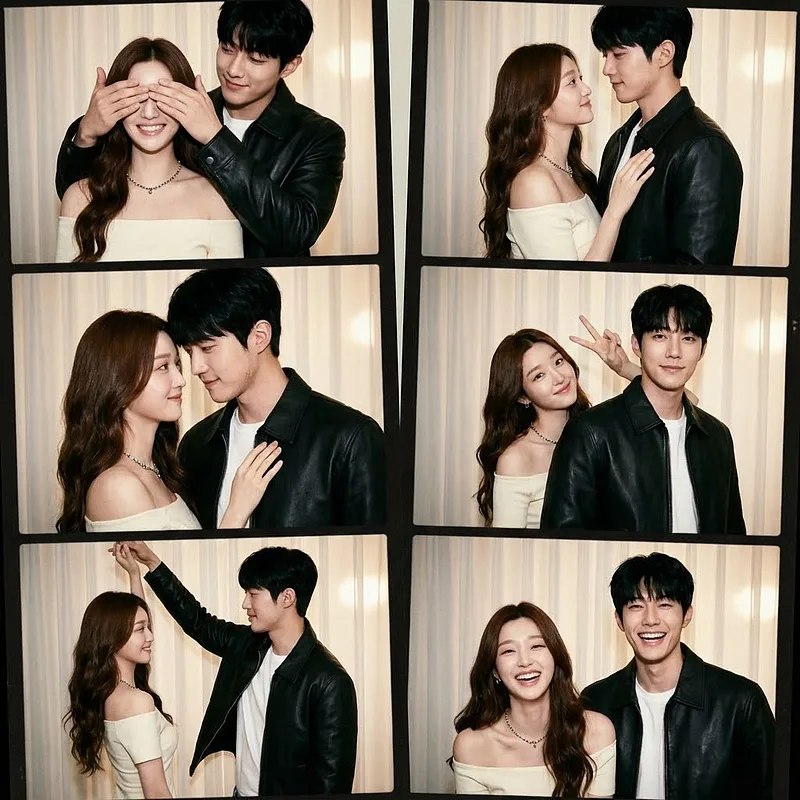 情侣双人写真 · 拍立得拼贴