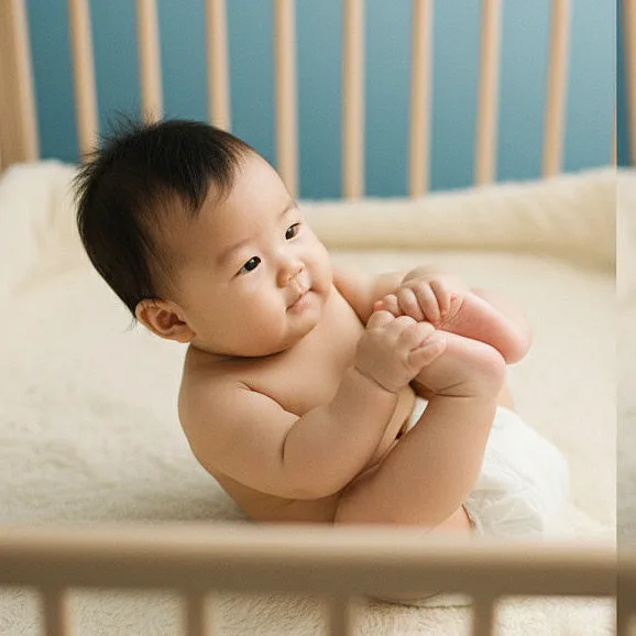 宝宝-儿童写真 · 床上翻滚/抓手姿势