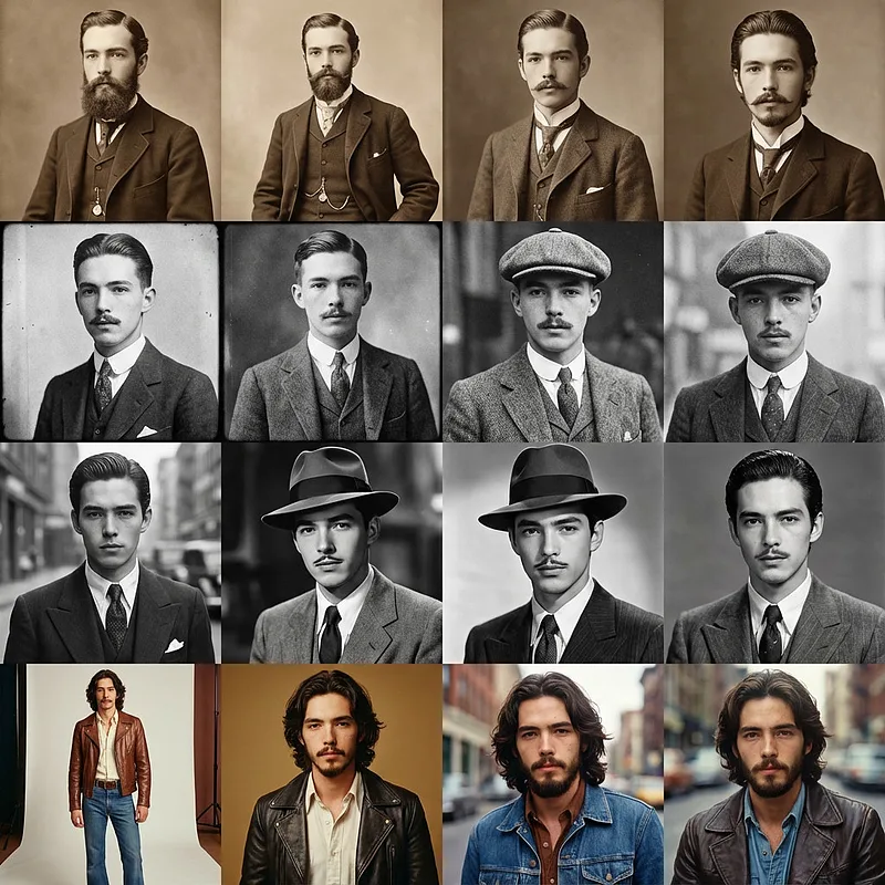 创意玩法 · 各时代的发型穿搭