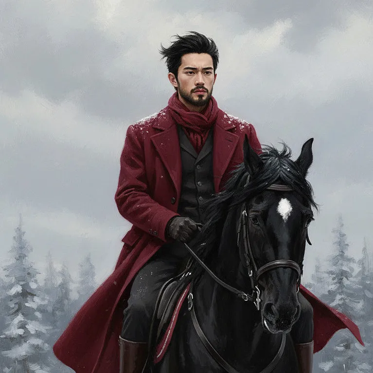 通用写真 · 贵族雪地骑马（男）